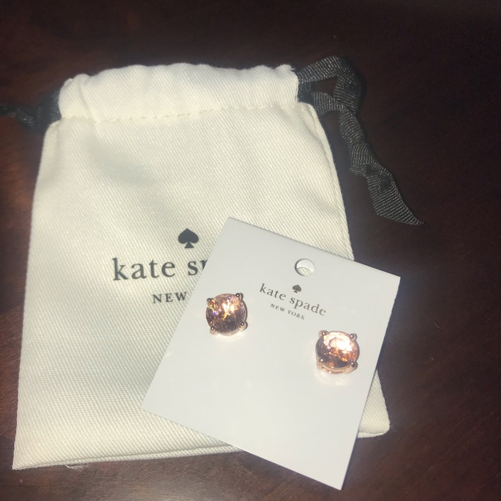 NWT • Kate Spade • Rose Gold Studs - Picture 2 of 8